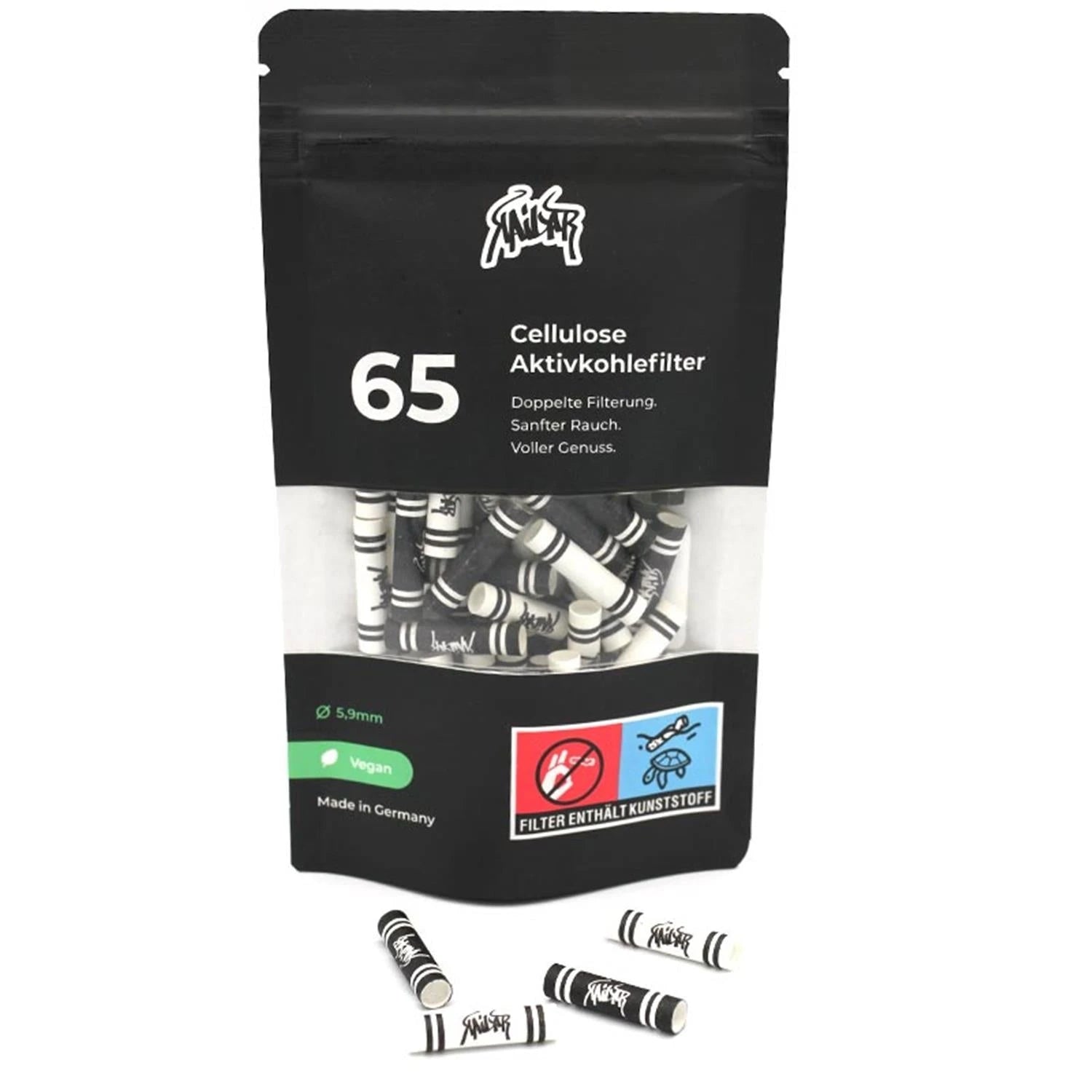 Kailar Aktivkohlefilter Cellulose Slim 6mm (65 Stück) Kailar